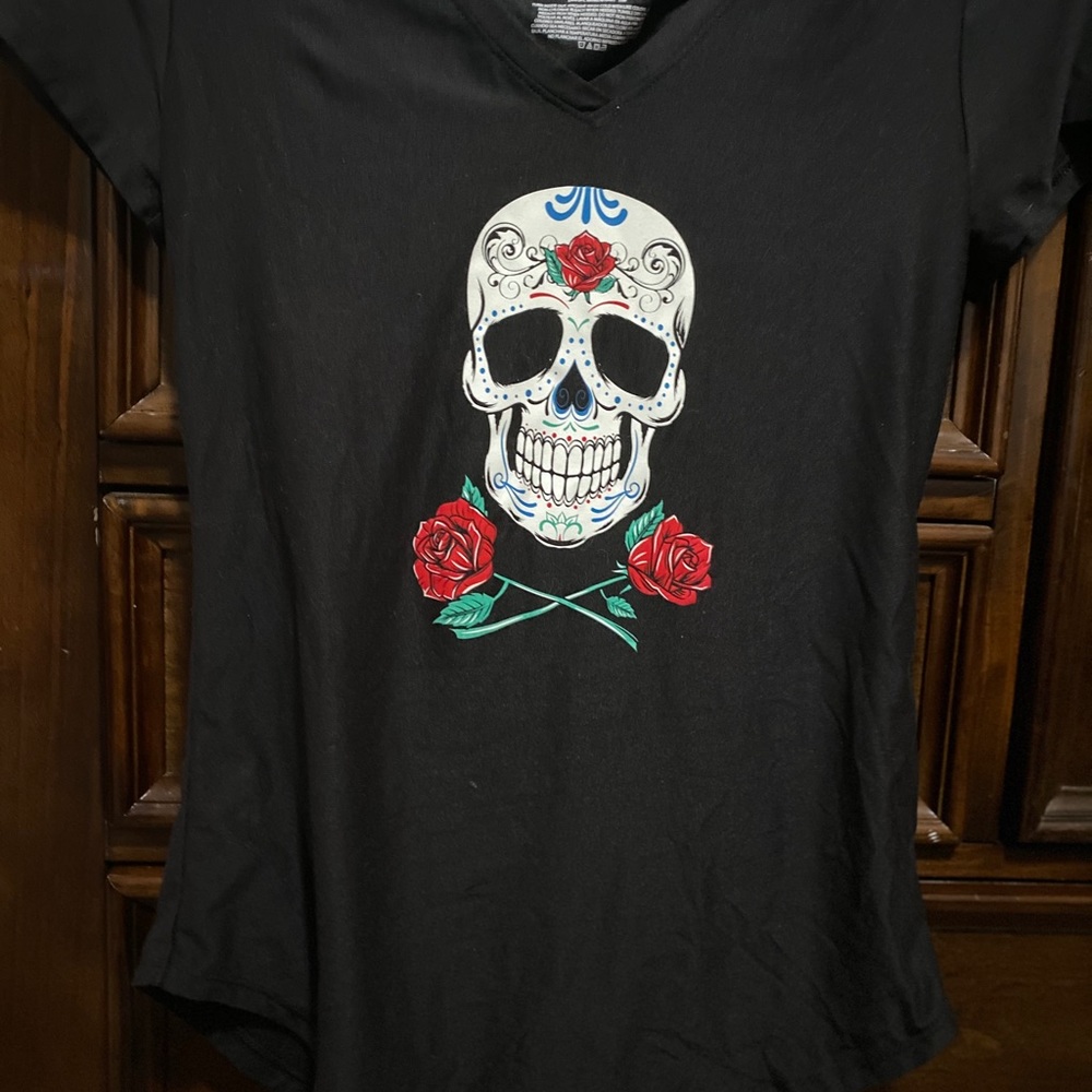 HALLOWEEN Black Skull Top